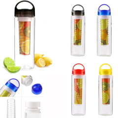 Custom Color LOGO Fruit Infuser Water Bottles Infusion Water Bottle by Savvy Outdoors in 24 oz, Deep Blue