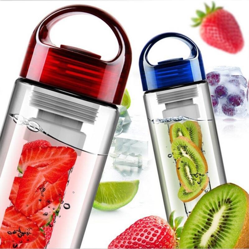 Custom Color LOGO Fruit Infuser Water Bottles Infusion Water Bottle by Savvy Outdoors in 24 oz, Deep Blue