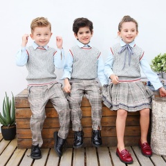 Custom Kindergarten Uniforms Spring and Autumn Clothing Boys and Girls Sweater Suits British College Style School Uniforms