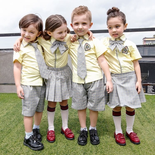 Breathable Polyester Woven Anti-Shrink Kids Shirt Materials School Uniform Primary