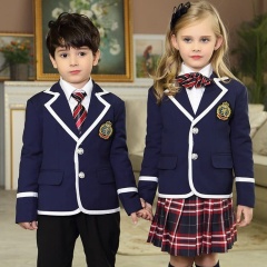 New Design School Uniform Manufacturer Unisex Blazer Suit for Kindergarten and Elementary School Uniforms