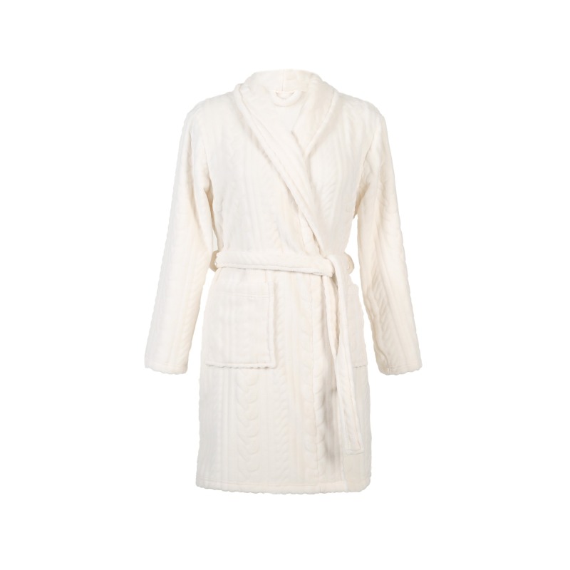 Sheared Women's Solid Flannel Plush Robe