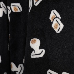 Adult‘s Printing Flannel Plush Wearable Hooded Blanket With Giant Pocket