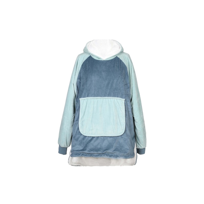 Adult Super Soft Fabric Wearable Hooded Blanket
