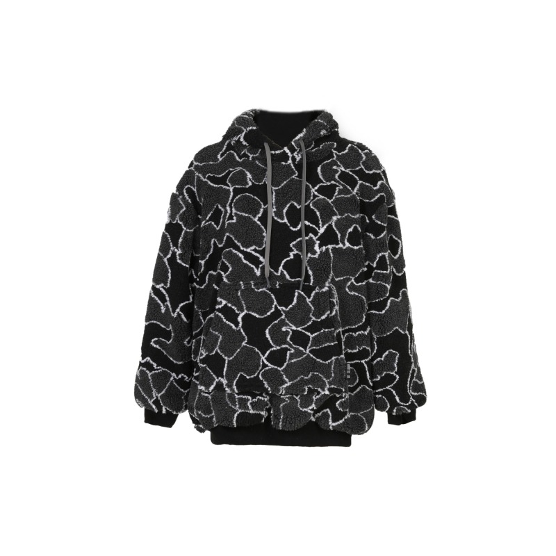 Yarn-Dyed Unisex Sherpa Hooded Blanket