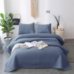 Delight Seam Work Stone Washed Quilt Set 22KQ0010