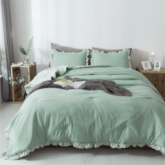 Delight Quilted Ruffled Trim Edge Comforter Set 22KC0003