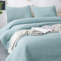 Delight Seam Work Stone Washed Quilt Set 22KQ0010