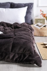 Delighthome Nostalgic Dark Brown Comforter Sets 22KC0021