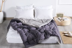 Delighthome Cozy Dark Grey Comforter Sets 22KC0018