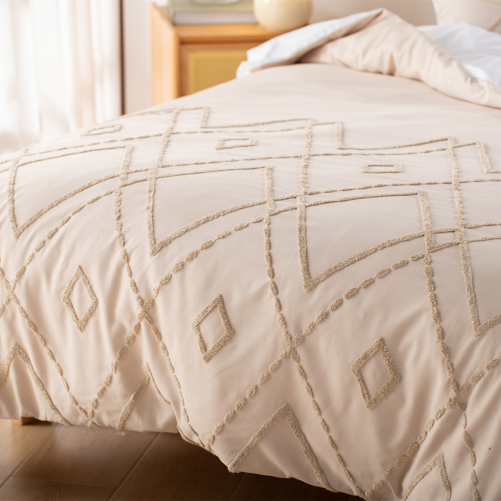 Delight Home Tufted embroidery duvet cover