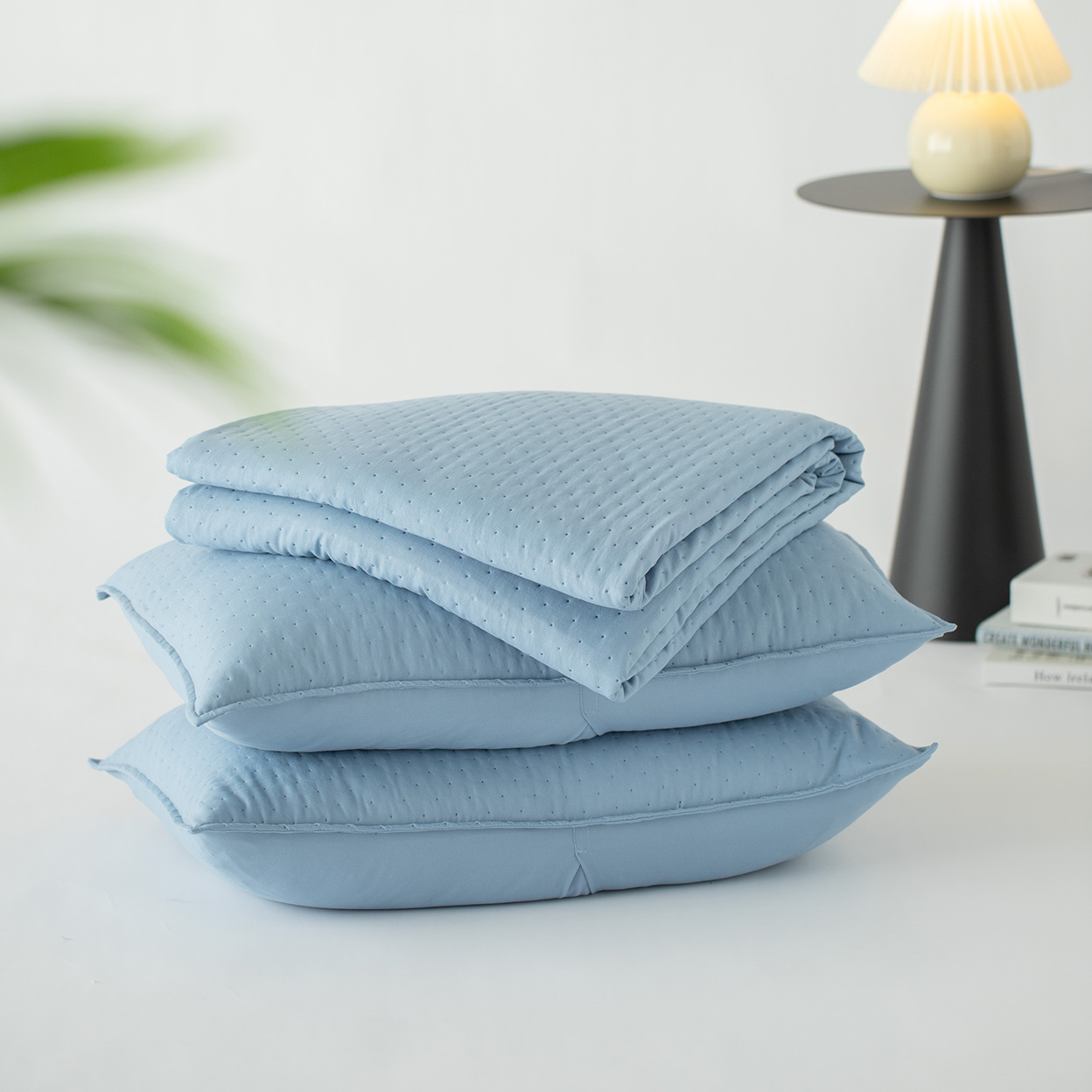 Pre-wash Microfiber Quilt Set