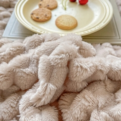 Delight Home rabbit fur blanket