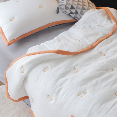 Delight Home embroidered prewashed microfiber quilt set