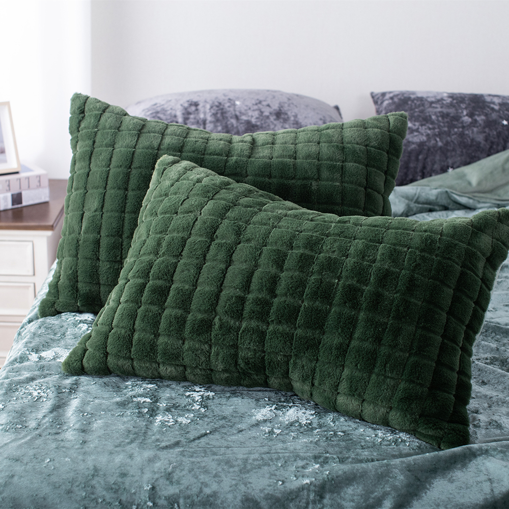 Faux Rabbit Fur Pillowcases