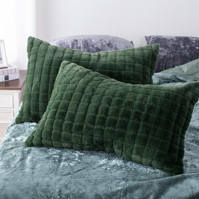 Faux Rabbit Fur Pillowcases