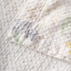 Linen-Cotton Waffle Printed Blanket