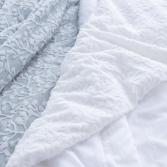 knitted Jacquard Terry Quilt Set