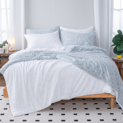knitted Jacquard Terry Quilt Set