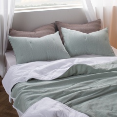 Crinkled Corduroy Embroidered Quilt