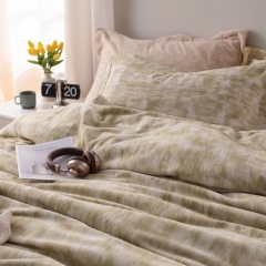 Burnt Printed Milk Velvet Duvet Cover