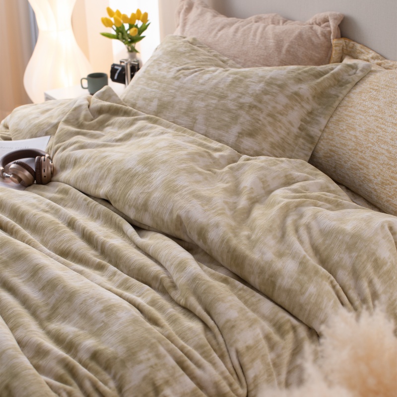 Burnt Printed Milk Velvet Duvet Cover