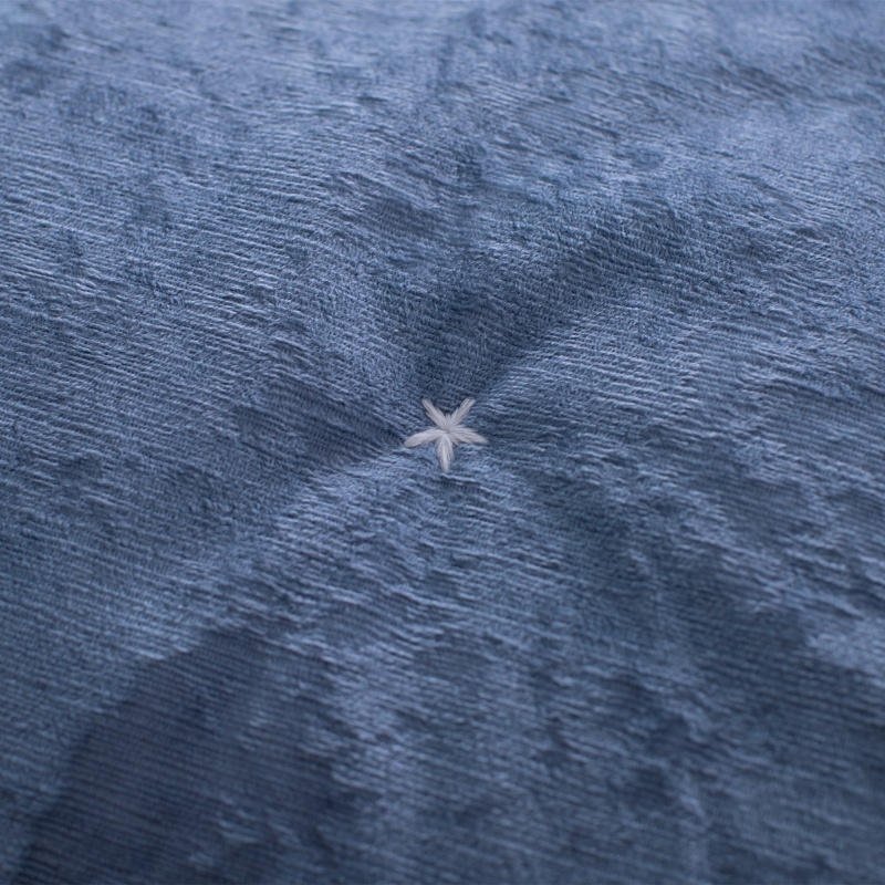 Italian Crinkled Ice Velvet Embroidered Quilt