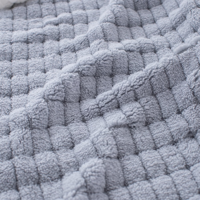 Weft-Knitted Jacquard Sherpa Quilt