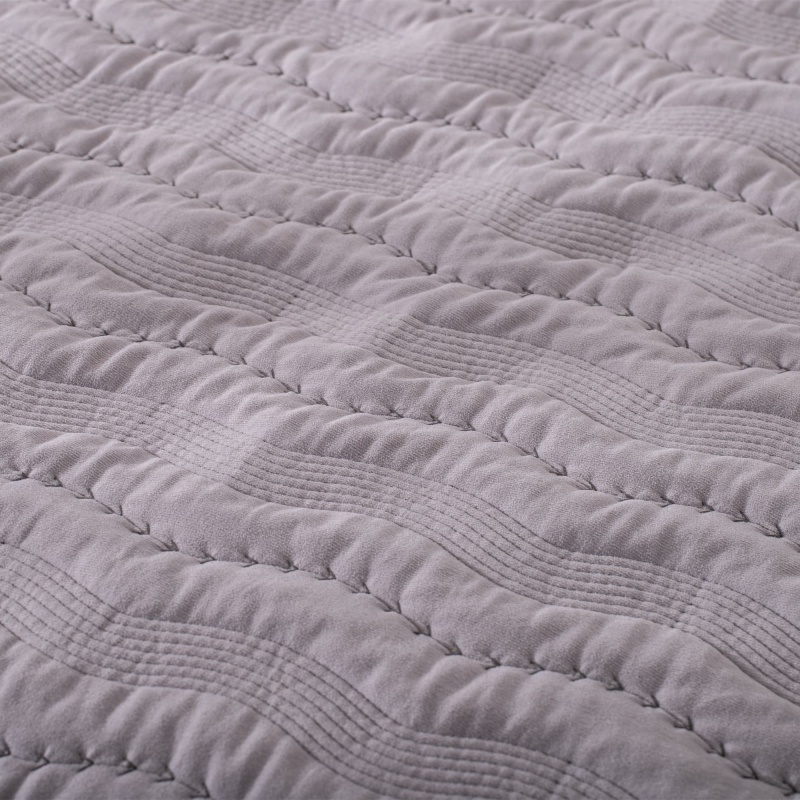 Cotton-Feel Short Plush Quilted Quilt