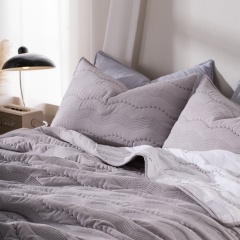Cotton-Feel Short Plush Quilted Quilt