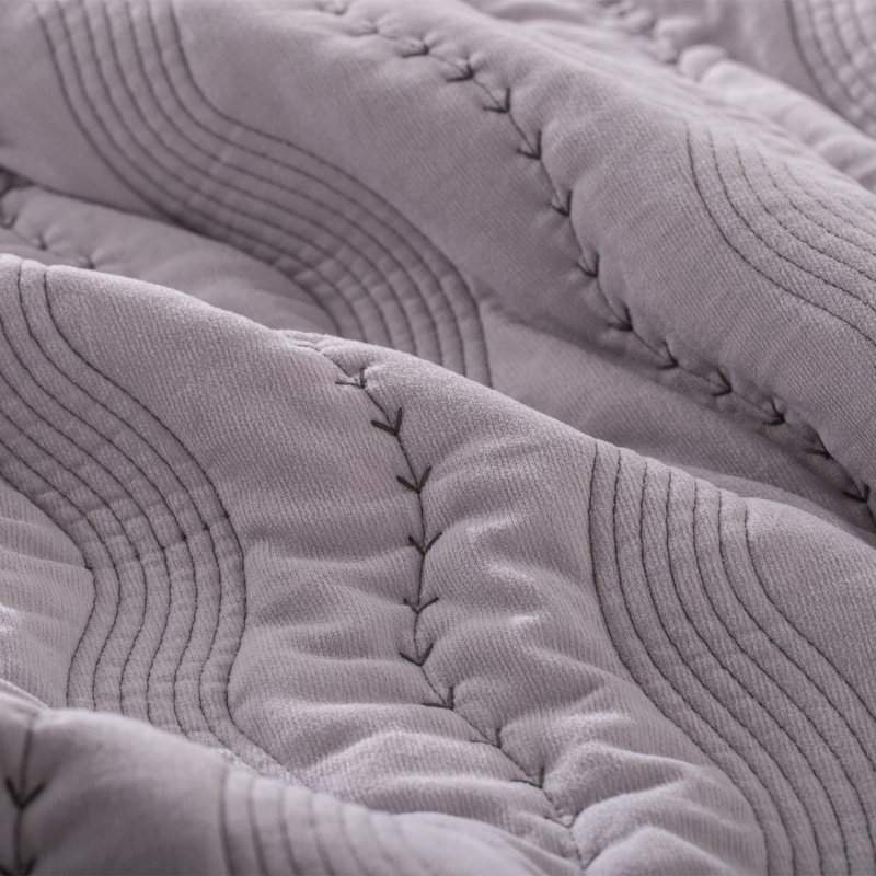 Cotton-Feel Short Plush Quilted Quilt
