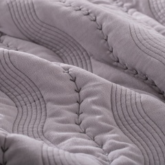 Cotton-Feel Short Plush Quilted Quilt