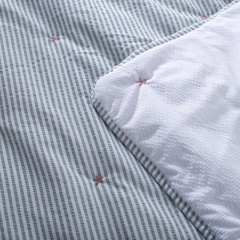 Cationic Yarn-Dyed Embroidered Seersucker Quilt