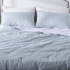 Cationic Yarn-Dyed Embroidered Seersucker Quilt