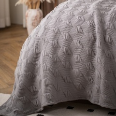 Stone Washed Cotton Jacquard Air Blanket