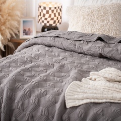 Stone Washed Cotton Jacquard Air Blanket