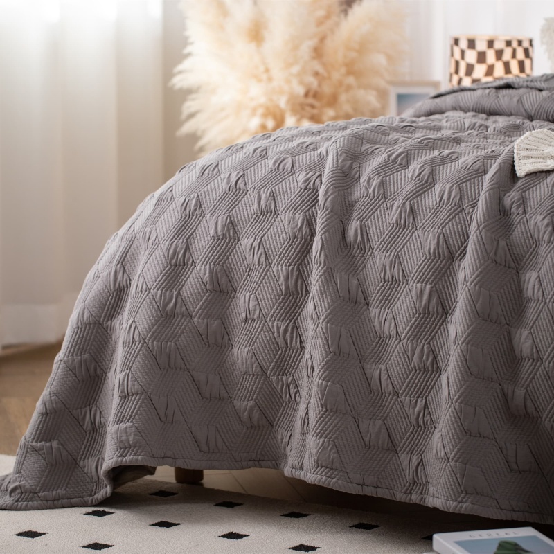 Stone Washed Cotton Jacquard Air Blanket
