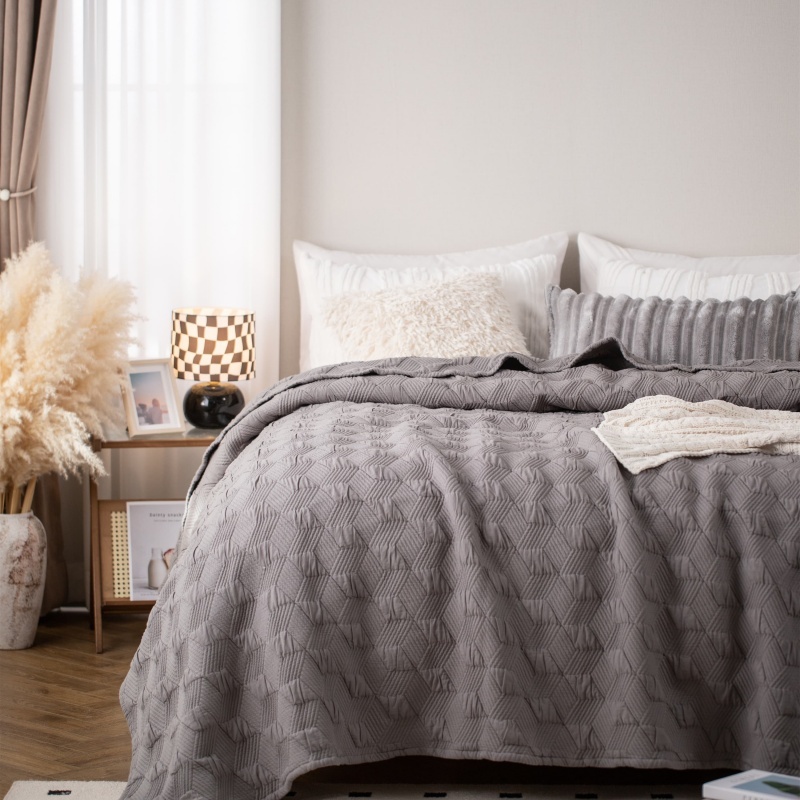Stone Washed Cotton Jacquard Air Blanket