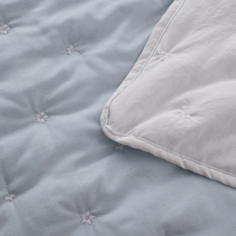 Tencel-Linen Blend Embroidered Quilt
