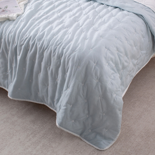 Tencel-Linen Blend Embroidered Quilt