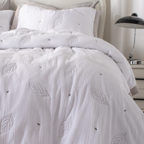Textured Polyester Quilted Quilt Set