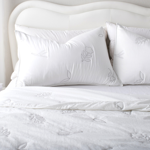 Premium Embroidered Washed Brushed Quilt