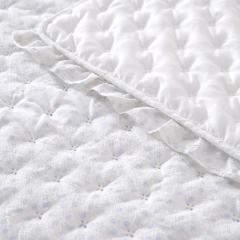 Ultrasonic Quilted Quilt with Elegant Ruffle Edge