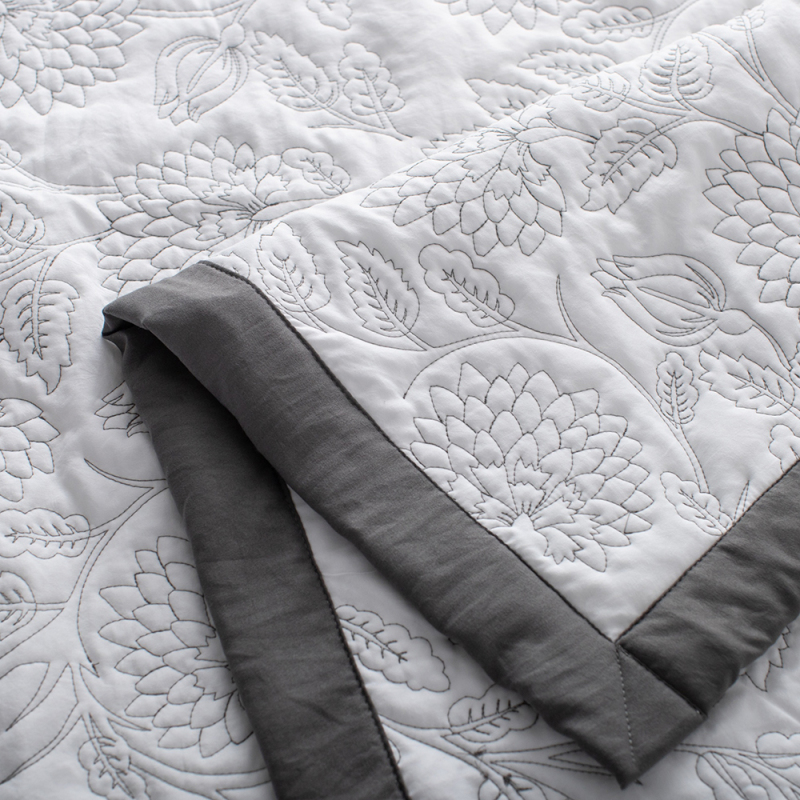 Premium Embroidered Washed Brushed Quilt