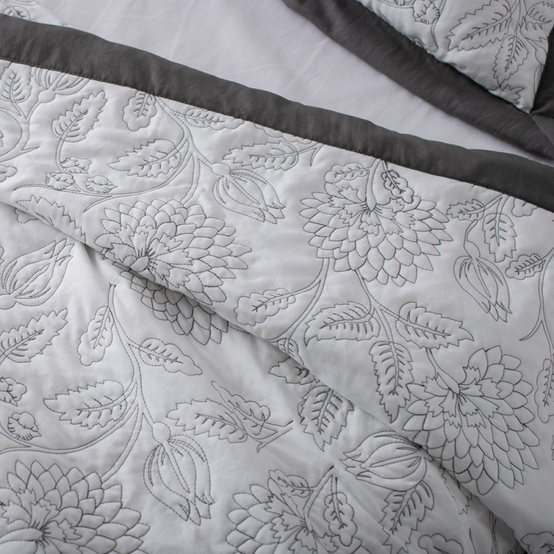 Premium Embroidered Washed Brushed Quilt