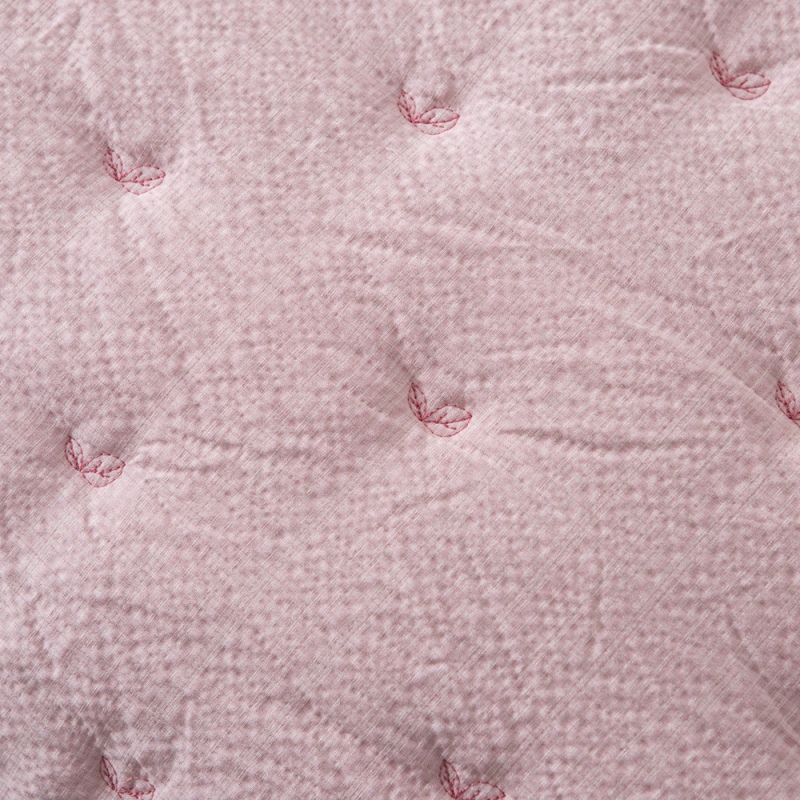 Elegant Embroidered Quilt with Ruffle Edge