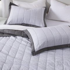 Yarn-dyed Faux Cotton-linen Embroidery Quilt