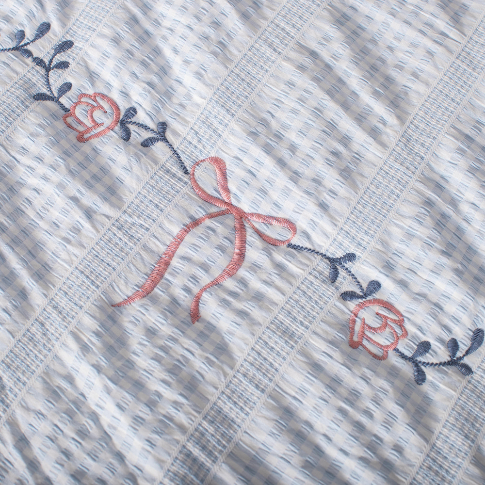 Seersucker Quilted Quilt 100% Polyester