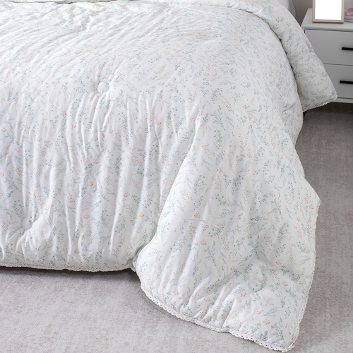 Botanical Tencel Comforter with Lace