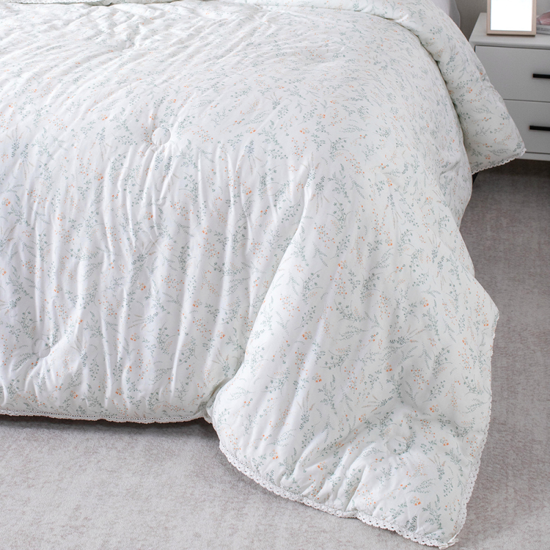 Botanical Tencel Comforter with Lace